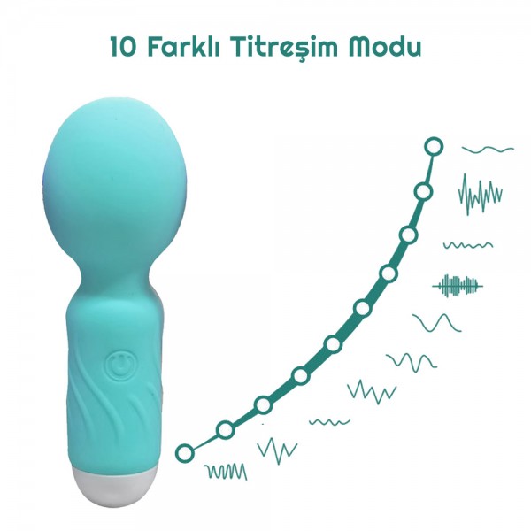Vibex USB Şarjlı Mini Wand Vibratör