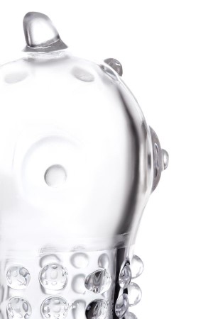 Tırtıklı Noktalı Şeffaf 14.7cm Penis Kılıfı