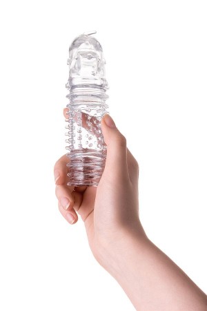 Tırtıklı Noktalı Şeffaf 15.3cm Penis Kılıfı