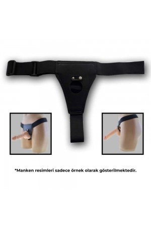 Realdo Strappy 19cm Gerçekçi Testisli Belden Bağlamalı Strap On Protez Penis