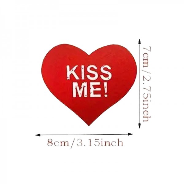 Fetilux Kiss Me Kalp Göğüs Ucu Kapama Çıkartması - Kırmızı